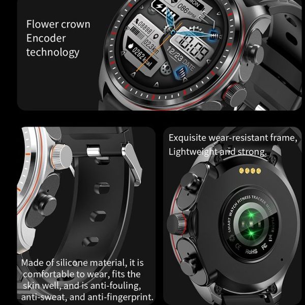 LC19 1.53 inch 2 in 1 Bluetooth Earphone IP67 Waterproof Smart Watch, Support Sleep Monitoring (Black) - Image 10