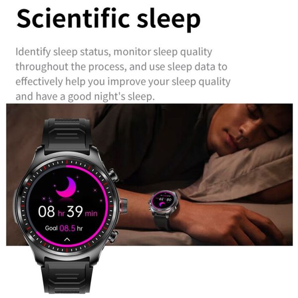 LC19 1.53 inch 2 in 1 Bluetooth Earphone IP67 Waterproof Smart Watch, Support Sleep Monitoring (Black) - Image 12