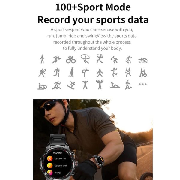 LC19 1.53 inch 2 in 1 Bluetooth Earphone IP67 Waterproof Smart Watch, Support Sleep Monitoring (Black) - Image 15