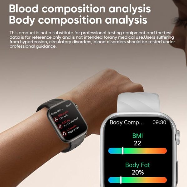 MT500 1.97 inch IP67 Waterproof Smart Watch, Support Electrocardiogram / Temperature Measurement (Black) - Image 6