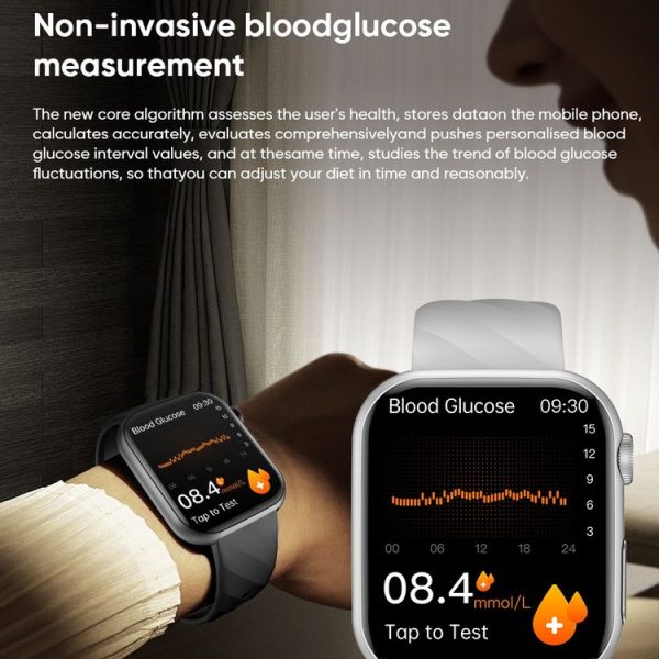 MT500 1.97 inch IP67 Waterproof Smart Watch, Support Electrocardiogram / Temperature Measurement (Black) - Image 7