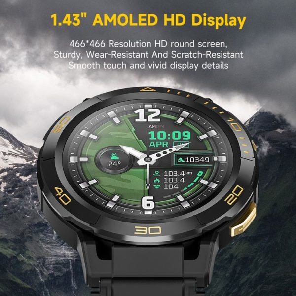 LEMFO Z1 1.43 inch AMOLED Screen Smart Watch, 4G Network Android 8.1, 4GB+64GB, Eurasian Version (Black) - Image 6