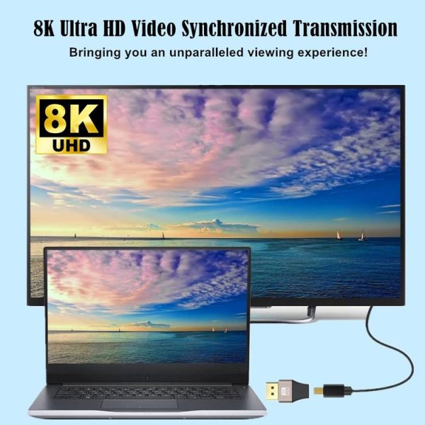 8K 60Hz Male Displayport to Female Mini Displayport Adapter DP Converter - Image 5