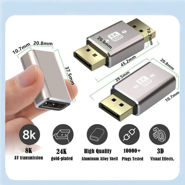 8K Ultra DP Female to Female Adapter - Image 2