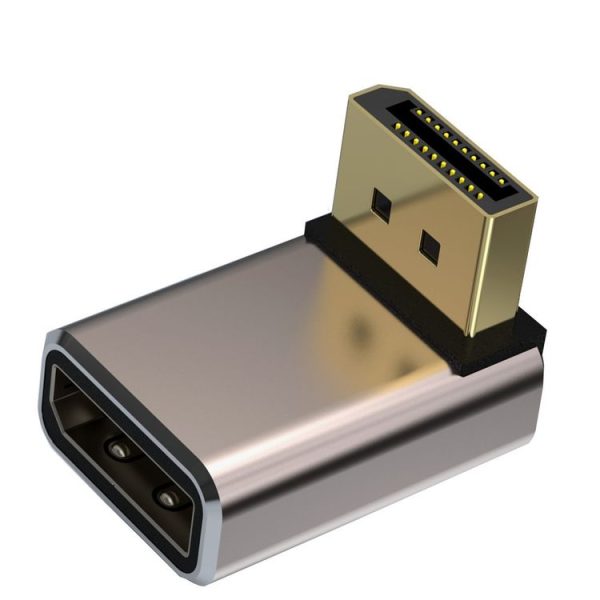 8K 60Hz PD1.4 Male Displayport to Female Displayport Adapter Converter, Angle: Up