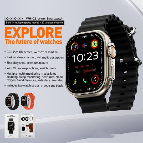 WK WH-02 Traveler 2.01 inch Smart Watch Supports Blood Oxygen Monitoring (Black) - Image 7