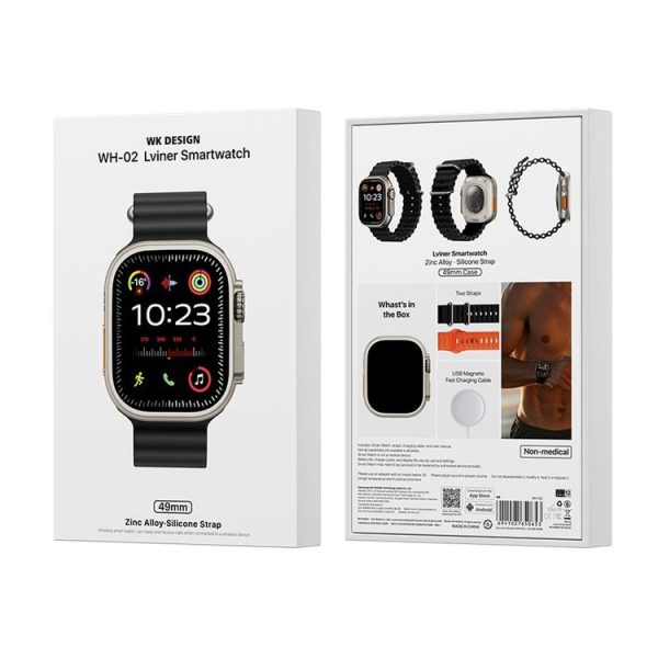 WK WH-02 Traveler 2.01 inch Smart Watch Supports Blood Oxygen Monitoring (Black) - Image 8