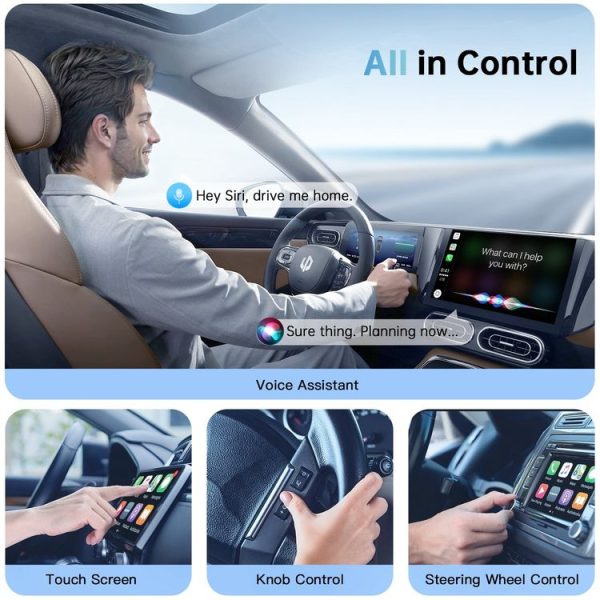 IPhone Car Apple CarPlay Box Wired to Wireless Adapter (Black) - Image 9