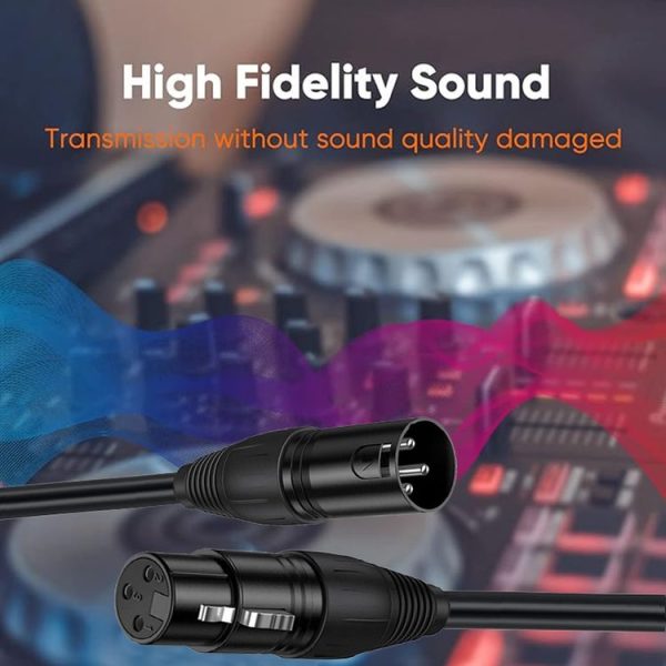 XLR 3 Pin Male to RJ45 Male Network Extension Cable for DMX-CON Controller Series, Length: 30cm (Black) - Image 6