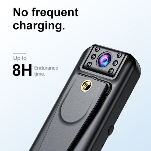A82 IR Night Vision Rotating Lens 2K HD Video WiFi Recorder with Back Clip (Black) - Image 2