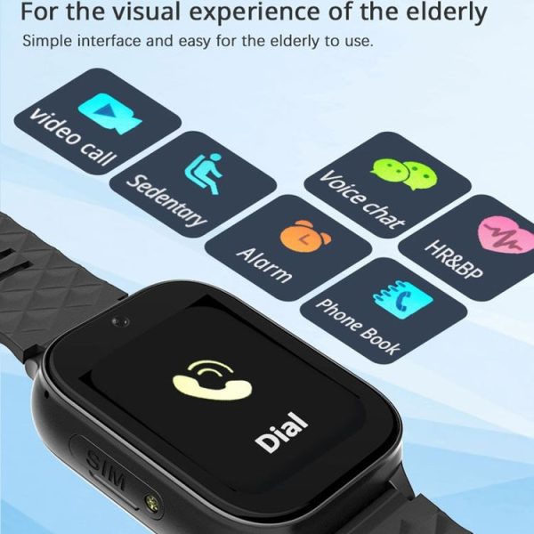 RF-V52-A 1.85 inch Screen GPS Smart Tracker WatchBand Support SOS Call / Health Monitoring For Asia / Europe / Africa / Australia (Black) - Image 5