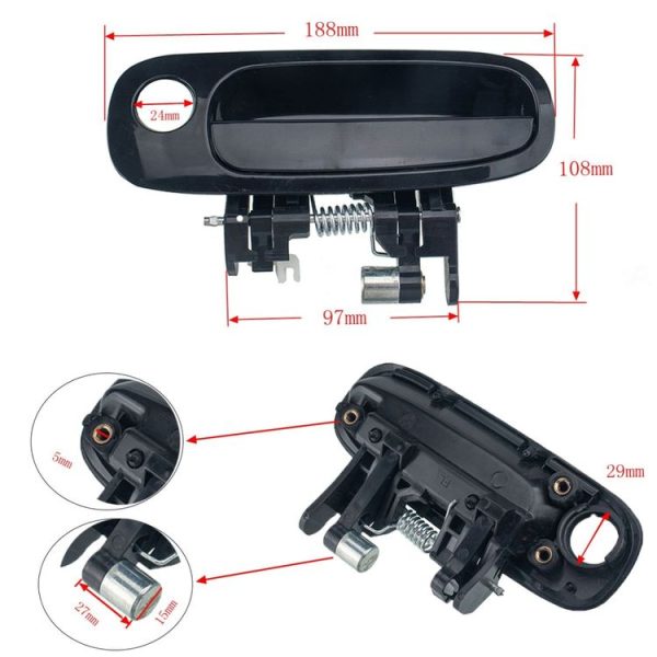 Car Left Front Door Outside Handle 69220-02030 for Toyota Corolla 1998-2002 - Image 5