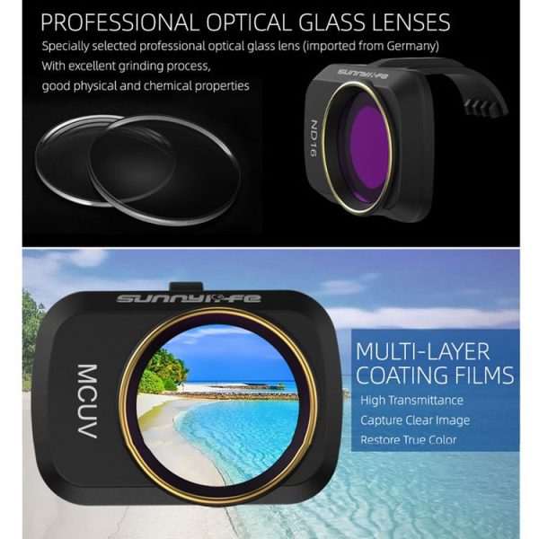 Sunnylife MM-FI9258 For DJI Mavic Mini / Mini 2 6 In 1 Drone MCUV+CPL+ND4+ND8+ND16+ND32 Lens Filter - Image 3