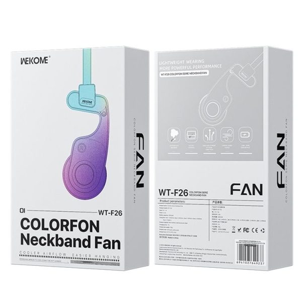 WEKOME WT-F26 Colorfon Series Neckband Fan (White) - Image 13