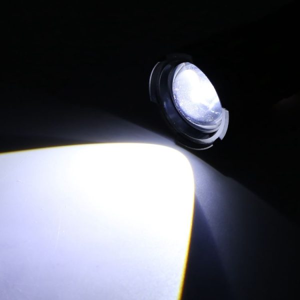 626 White Laser Wick Telescopic Zoom LED Flashlight with Fluorescent Strips (Black) - Image 6