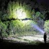 626 White Laser Wick Telescopic Zoom LED Flashlight with Fluorescent Strips (Black) - Image 8