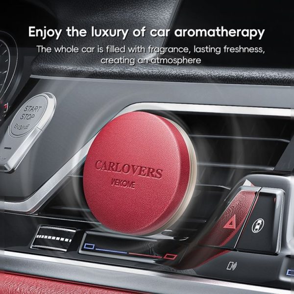 WEKOME WT-CA07 K-Captain Genuine Leather Solid Car Aroma Diffuser (Black) - Image 2