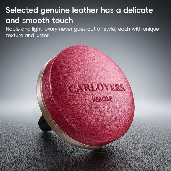 WEKOME WT-CA07 K-Captain Genuine Leather Solid Car Aroma Diffuser (Black) - Image 3
