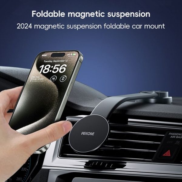 WEKOME WA-S62 K-Captain Maglev Folding Car Holder (Black) - Image 3