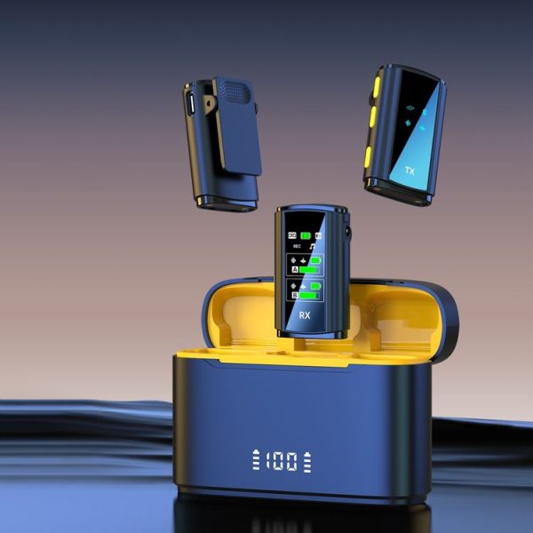 J28 1 TX + 2 RX Lavalier Smart Noise Reduction Wireless Microphone with Charging Compartment (Type-C) - Image 2
