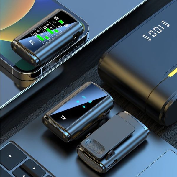 J28 1 TX + 2 RX Lavalier Smart Noise Reduction Wireless Microphone with Charging Compartment (Type-C) - Image 4
