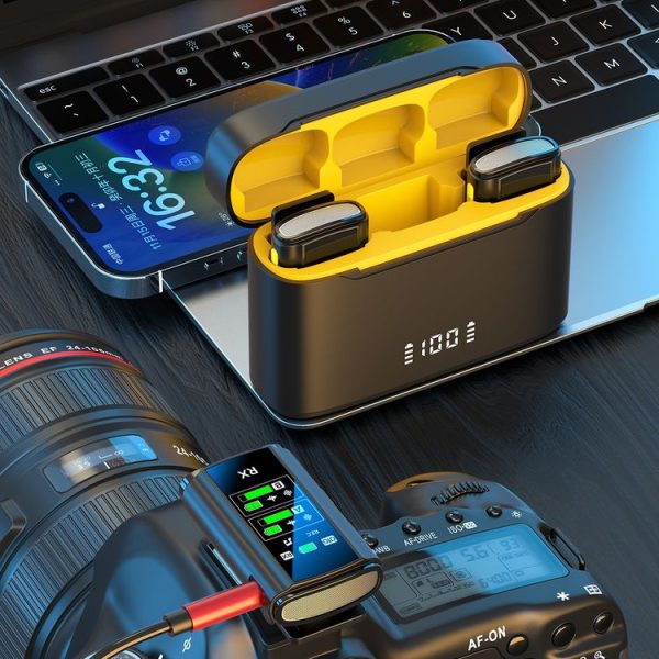 J28 1 TX + 2 RX Lavalier Smart Noise Reduction Wireless Microphone with Charging Compartment (Type-C) - Image 5
