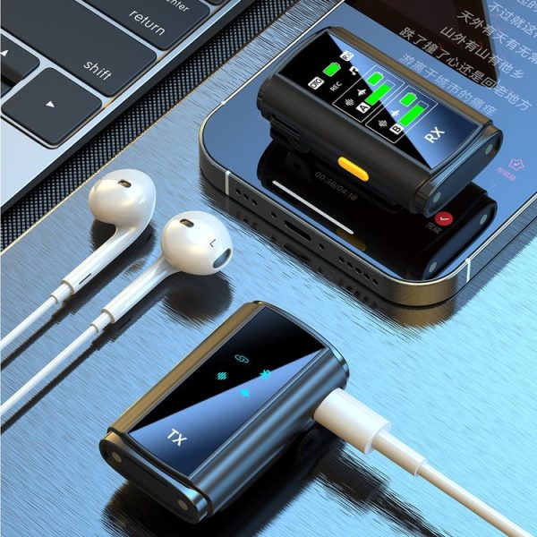 J28 1 TX + 2 RX Lavalier Smart Noise Reduction Wireless Microphone with Charging Compartment (Type-C) - Image 7
