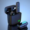 SX5 1 TX + 1 RX Lavalier Wireless Microphone with Digital Display Charging Box, Specification: Type-C (Black) - Image 2