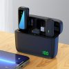 SX6 1 TX + 2 RX Lavalier Wireless Microphone with Digital Display Charging Box, Specification: Type-C (Black)