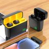SX6 1 TX + 2 RX Lavalier Wireless Microphone with Digital Display Charging Box, Specification: Type-C (Black) - Image 7