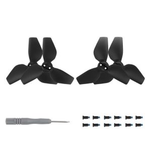 DJI Neo Sunnylife 2016S Drone Color 3-Blade Propeller, Quantity: 2 pairs (Black)