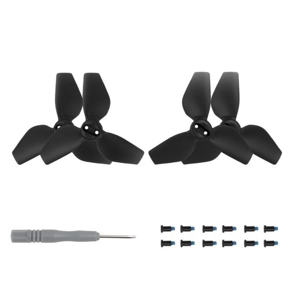 DJI Neo Sunnylife 2016S Drone Color 3-Blade Propeller, Quantity: 2 pairs (Black)