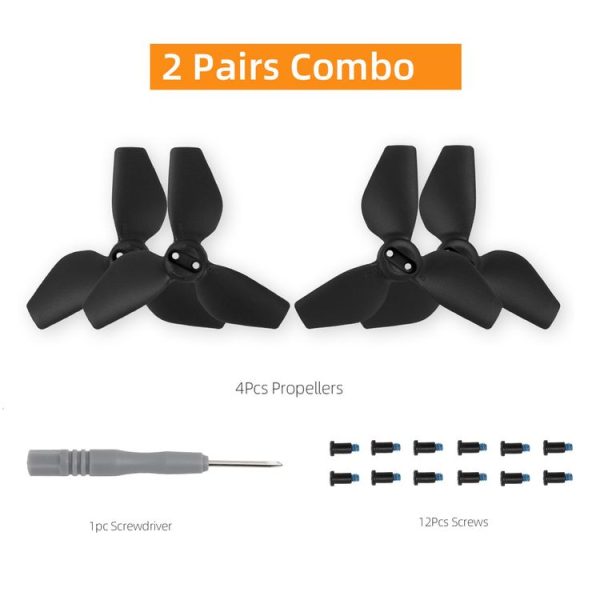 DJI Neo Sunnylife 2016S Drone Color 3-Blade Propeller, Quantity: 2 pairs (Black) - Image 9