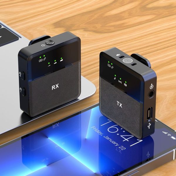 SX9 1 TX + 2 RX Smart Noise Reduction Lavalier Wireless Microphone (Type-C) - Image 3