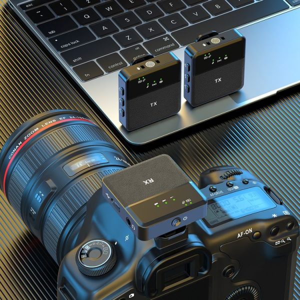 SX9 1 TX + 2 RX Smart Noise Reduction Lavalier Wireless Microphone (Type-C) - Image 4