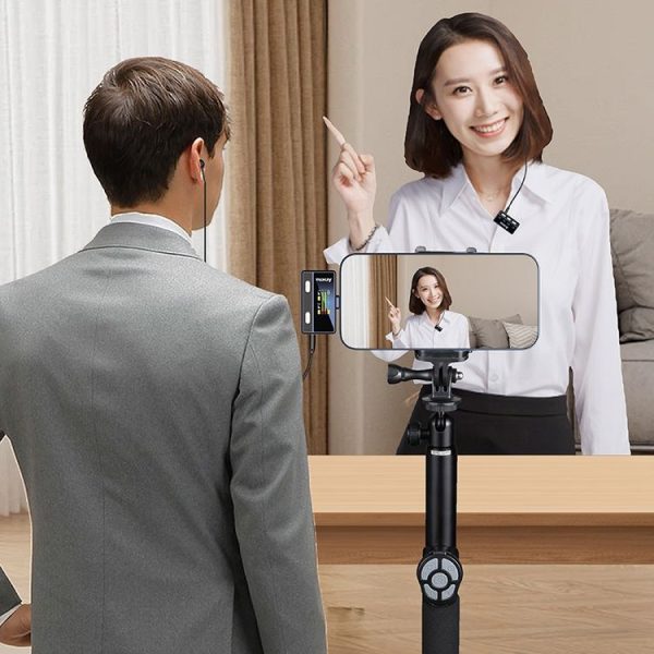 SX66 1 TX + 2 RX Lavalier Wireless Microphone with Digital Charging Box / Remote Control - Image 3