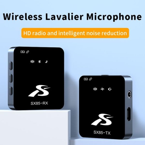 SX85 1 TX + 1 RX Square Smart Noise Reduction Lavalier Wireless Microphone (Type-C) - Image 2