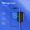 CW12 15W Max QI Standard Magnetic Wireless Charging Car Holder (Black) - Image 7