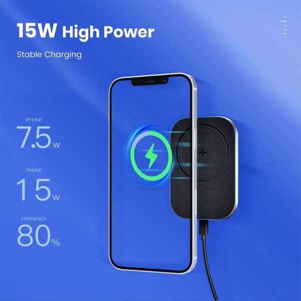 CW12 15W Max QI Standard Magnetic Wireless Charging Car Holder (Black) - Image 7