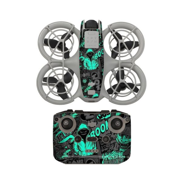 DJI Neo Drone Body Remote Control Protective Sticker (Green Hat Man)