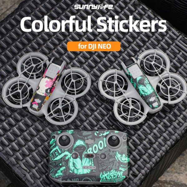 DJI Neo Drone Body Remote Control Protective Sticker (Green Hat Man) - Image 4