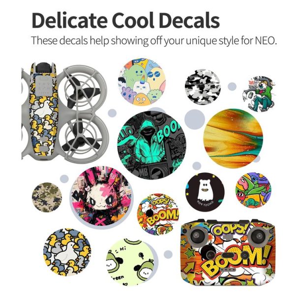 DJI Neo 2pcs Combo Drone Body Protective Stickers (Green Hat Man + Cute Ducks) - Image 4