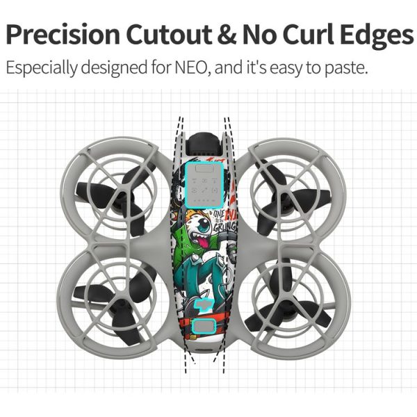 DJI Neo 2pcs Combo Drone Body Protective Stickers (Green Hat Man + Cute Ducks) - Image 5