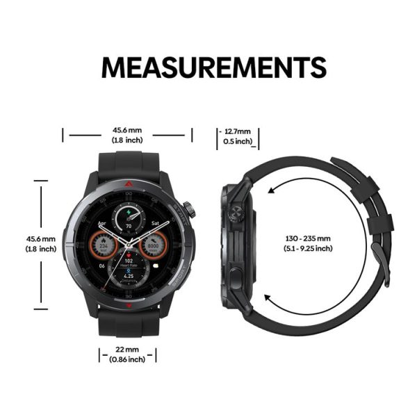 Zeblaze Stratos 3 Ultra 1.43 inch Screen Rugged Outdoor Sports GPS Smart Watch (Space Black) - Image 12