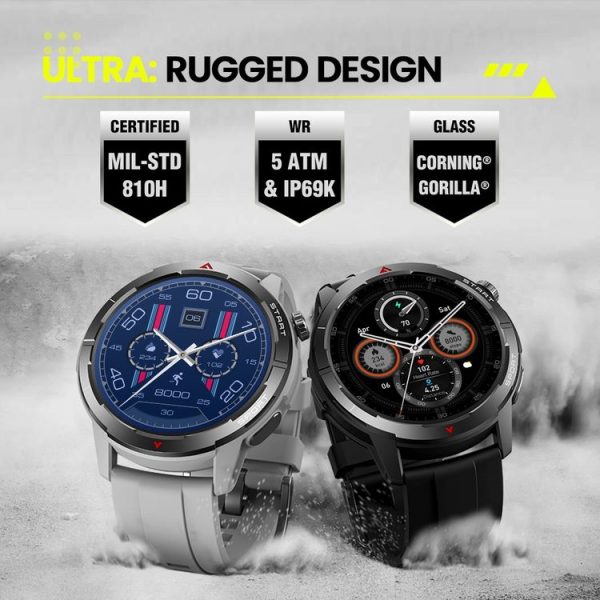 Zeblaze Stratos 3 Ultra 1.43 inch Screen Rugged Outdoor Sports GPS Smart Watch (Space Black) - Image 5