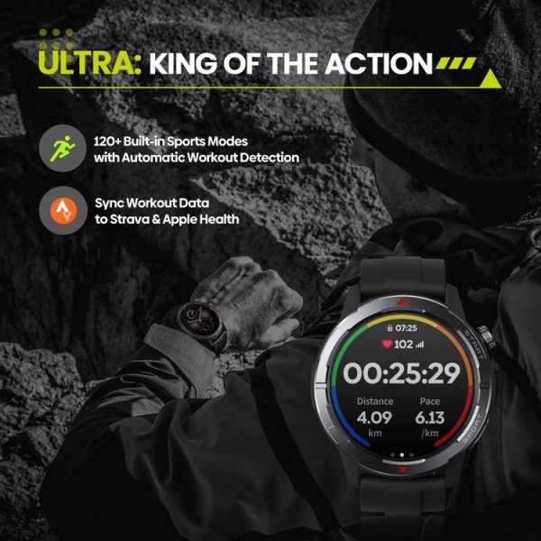 Zeblaze Stratos 3 Ultra 1.43 inch Screen Rugged Outdoor Sports GPS Smart Watch (Space Black) - Image 7