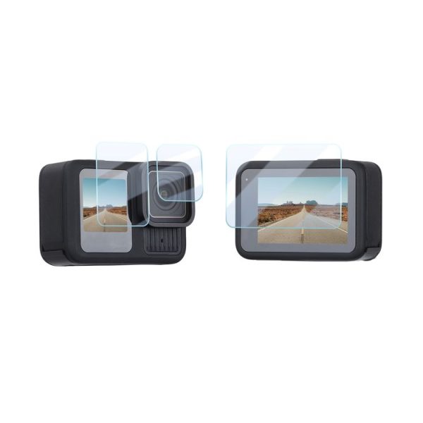 GoPro HERO13 Black Sunnylife 3 in 1 Lens Protector Front and Rear Screen Tempered Glass Films, Quantity: 1 + 1 + 1 Sets