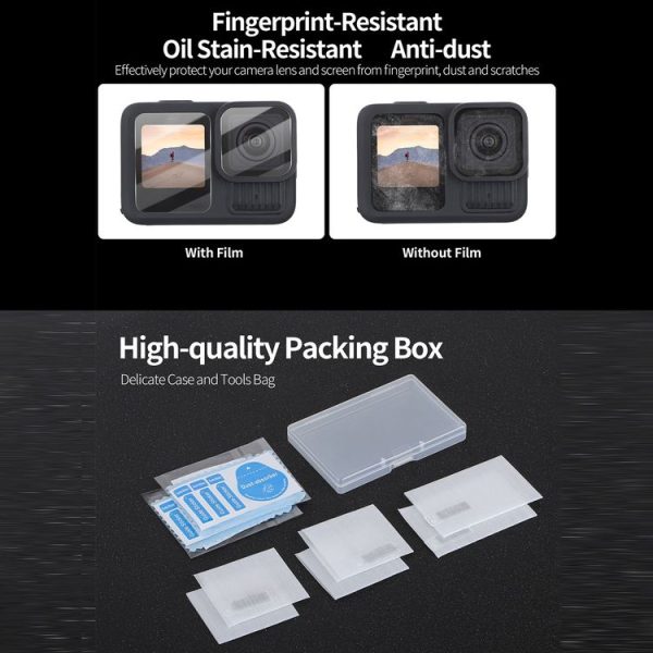 GoPro HERO13 Black Sunnylife 3 in 1 Lens Protector Front and Rear Screen Tempered Glass Films, Quantity: 1 + 1 + 1 Sets - Image 6