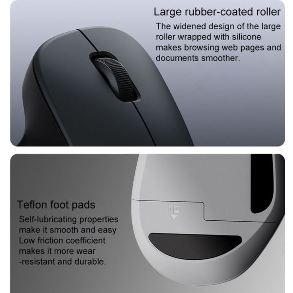 Original Xiaomi XMWXSB04YM 2.4GHz Portable Wireless Mouse Comfort Edition (Black) - Image 7