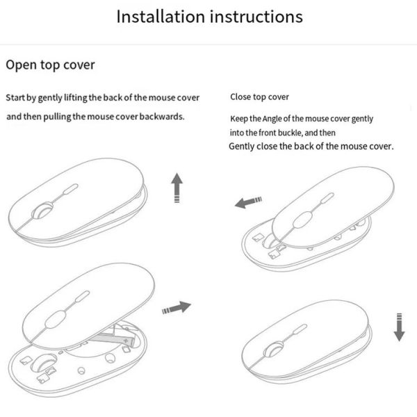 Original Xiaomi XMBXSB01YM Bluetooth Dual Mode Silent Portable Mouse 3 (Black) - Image 4